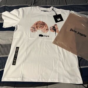 Palm Angels Kids T-Shirt with Brown Graphic